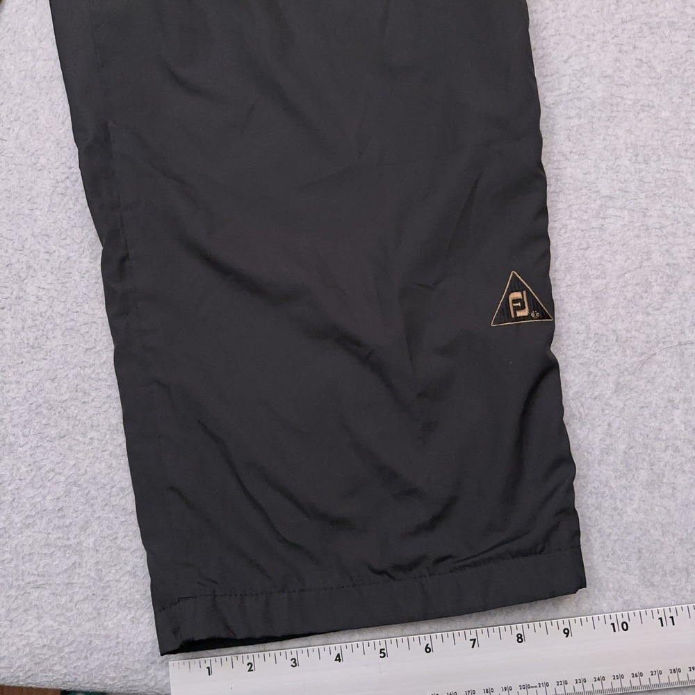 VTG Footjoy Dryjoys Golf‎ Rain Pants Men's XXL Black Zip-Off Stretch Baggy - Picture 9 of 12
